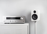 Kanto SP32PLW 32 Tall Bookshelf Speaker Floor Stands - Pair, White - Front View