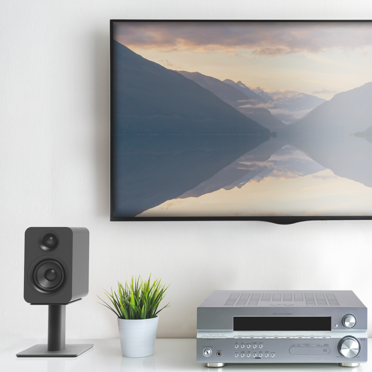 Kanto SP9 9 Tall Universal Desktop Speaker Stand - Pair, Black