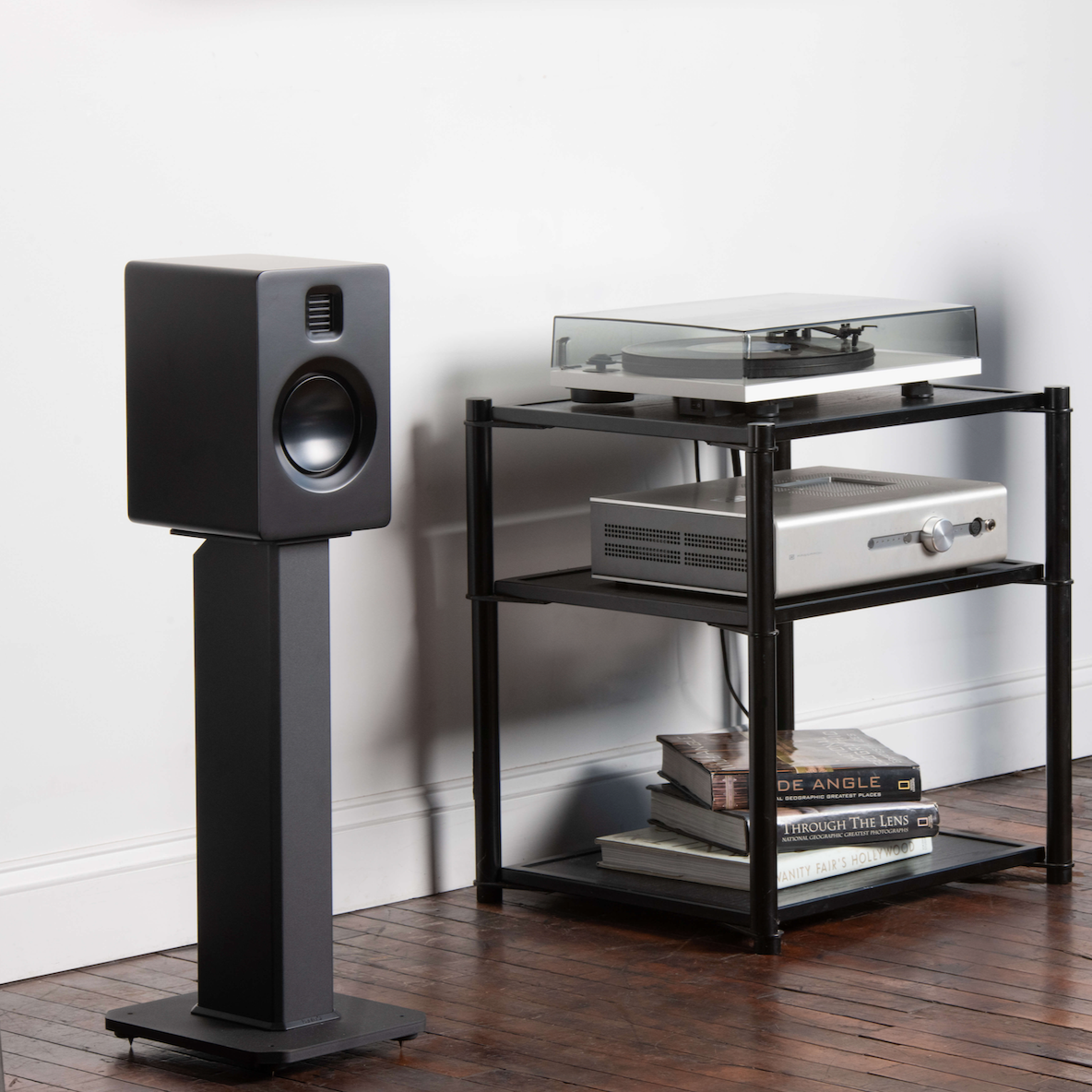 Kanto SX22 22 Tall Fillable Speaker Stands with Isolation Feet - Pair, Black