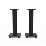 Kanto SX22 22 Tall Fillable Speaker Stands with Isolation Feet - Pair, Black - Top-Down View