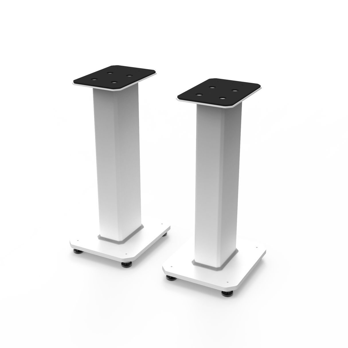 Kanto SX22W 22 Tall Fillable Speaker Stands with Isolation Feet - Pair, White