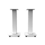 Kanto SX22W 22 Tall Fillable Speaker Stands with Isolation Feet - Pair, White - Front View