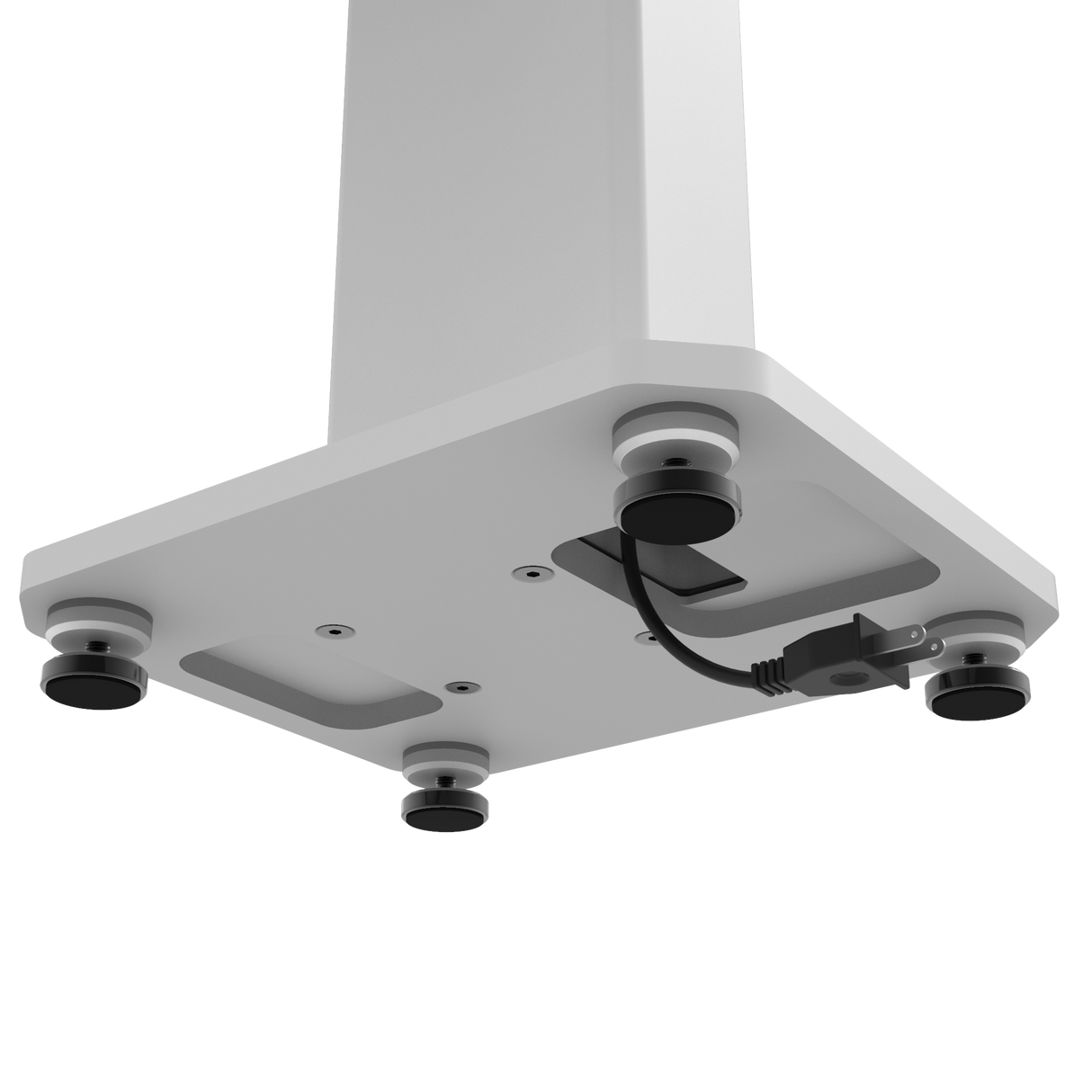 Kanto SX22W 22 Tall Fillable Speaker Stands with Isolation Feet - Pair, White