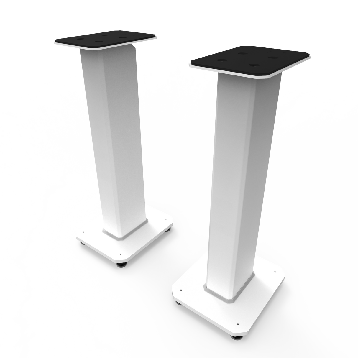Kanto SX26W 26 Tall Fillable Speaker Stands with Isolation Feet - Pair, White