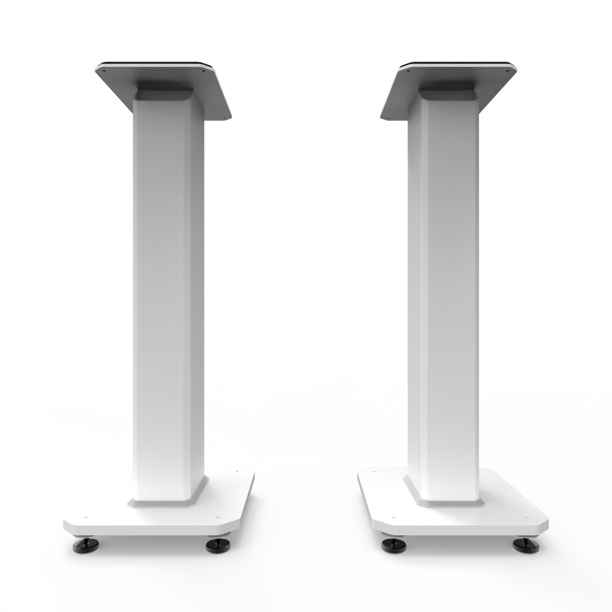 Kanto SX26W 26 Tall Fillable Speaker Stands with Isolation Feet - Pair, White