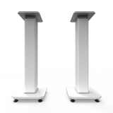 Kanto SX26W 26 Tall Fillable Speaker Stands with Isolation Feet - Pair, White - Front View
