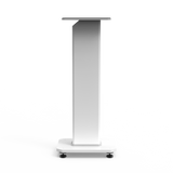Kanto SX26W 26 Tall Fillable Speaker Stands with Isolation Feet - Pair, White - Side View