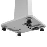 Kanto SX26W 26 Tall Fillable Speaker Stands with Isolation Feet - Pair, White - Close-Up Angle
