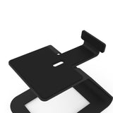 Kanto TUK 260W Powered Bookshelf Speakers with Headphone Out, USB Input, Dedicated Phono Pre-amp, Bluetooth - Pair, Matte Black with SE6 Black Stand Bundle - Close-Up Angle