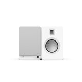 Kanto TUK 260W Powered Bookshelf Speakers with Headphone Out, USB Input, Dedicated Phono Pre-amp, Bluetooth - Pair, Matte White - Front View