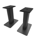 Kanto YU4 140W Powered Bookshelf Speakers with Bluetooth and Phono Preamp - Pair, Bamboo with SP9 Black Stand Bundle - Rear View