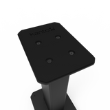 Kanto YU4 140W Powered Bookshelf Speakers with Bluetooth and Phono Preamp - Pair, Bamboo with SX22 Black Stand Bundle - Rear View