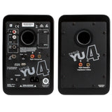 Kanto YU4 140W Powered Bookshelf Speakers with Bluetooth and Phono Preamp - Pair, Matte Black - 45-Degree Angle