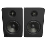 Kanto YU6 200W Powered Bookshelf Speakers with Bluetooth and Phono Preamp - Pair, Matte Black - Top-Down View