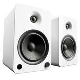 Kanto YU6 200W Powered Bookshelf Speakers with Bluetooth and Phono Preamp - Pair, Matte White - Side View