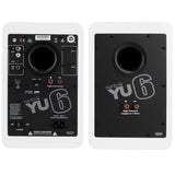 Kanto YU6 200W Powered Bookshelf Speakers with Bluetooth and Phono Preamp - Pair, Matte White - 45-Degree Angle