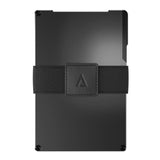 KeySmart Statik Wallet, Holds Up to 15 Cards, Plus Cash, RFID Blocking Technology - Black Aluminum - Side View