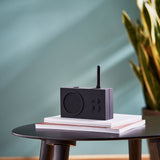 Lexon Thykho 3 Fm Radio & Bluetooth Speaker - Grey - Top-Down View