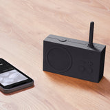 Lexon Thykho 3 Fm Radio & Bluetooth Speaker - Grey - 45-Degree Angle