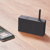 Lexon Thykho 3 Fm Radio & Bluetooth Speaker - Black - Top-Down View