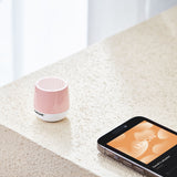 Lexon Mino+ Mini Bluetooth Speaker PANTONE - Rose Pink - Top-Down View