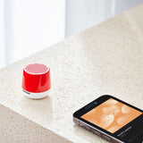 Lexon Mino+ Mini Bluetooth Speaker PANTONE - 2035 Red - Top-Down View