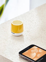 Lexon Mino+ Mini Bluetooth Speaker PANTONE - Yellow - Top-Down View