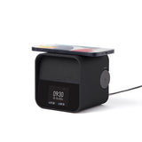 Lexon Oslo Dab & Fm Alarm Clock Radio / Bluetooth Speaker / Wireless Charger - Black - 45-Degree Angle