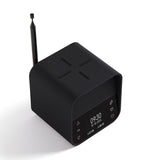 Lexon Oslo Dab & Fm Alarm Clock Radio / Bluetooth Speaker / Wireless Charger - Black - Close-Up Angle