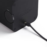 Lexon Oslo Dab & Fm Alarm Clock Radio / Bluetooth Speaker / Wireless Charger - Black - Low Angle