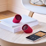 Lexon Ray Set Of Magnetic Bluetooth Speakers - Red - Top-Down View