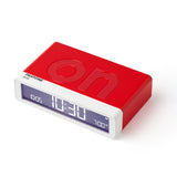 Lexon GIFT Set PANTONE - Includes Mino+ Mini Speaker, Flip Classic Clock, Mina M Lamp, Thykho 3  Speaker - 2035 Red - Rear View