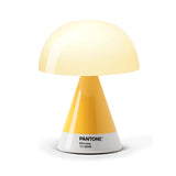 Lexon GIFT Set PANTONE - Includes Mino+ Mini Speaker, Flip Classic Clock, Mina M Lamp, Thykho 3  Speaker - Yellow - Top-Down View