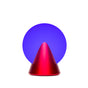 Lexon Conic Spherical Portable Led Lamp - Red