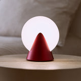 Lexon Conic Spherical Portable Led Lamp - Alu Polish - Top-Down View