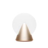 Lexon Conic Spherical Portable Led Lamp - Gold - Top-Down View