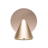 Lexon Conic Spherical Portable Led Lamp - Gold - Close-Up Angle