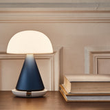 Lexon Mina L Large Portable Led Lamp - Blue - Top-Down View