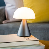 Lexon Mina L Large Portable Led Lamp - Gunmetal - 45-Degree Angle