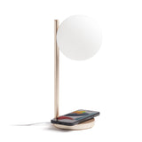 Lexon Bubble Desk Lamp With Built-In Wireless Charger - Gold - Side View