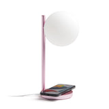 Lexon Bubble Desk Lamp With Built-In Wireless Charger - Pink - Side View