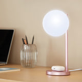 Lexon Bubble Desk Lamp With Built-In Wireless Charger - Pink - Top-Down View