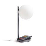 Lexon Bubble Desk Lamp With Built-In Wireless Charger - Gunmetal - Side View