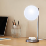 Lexon Bubble Desk Lamp With Built-In Wireless Charger - Gunmetal - Top-Down View