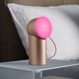 Lexon Orbe Portable Led Lamp With Moving Head - Gold - 45-Degree Angle