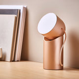 Lexon Orbe Portable Led Lamp With Moving Head - Gold - Rear View