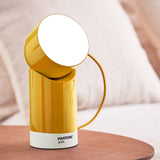 Lexon Orbe Portable Led Lamp With Moving Head PANTONE - Yellow - Front View