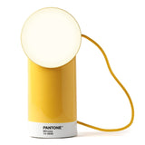 Lexon Orbe Portable Led Lamp With Moving Head PANTONE - Yellow - Side View