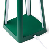 Lexon Lantern Portable Lamp With Built-In Wireless Charger - Green - Top-Down View