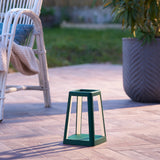 Lexon Lantern Portable Lamp With Built-In Wireless Charger - Green - Rear View